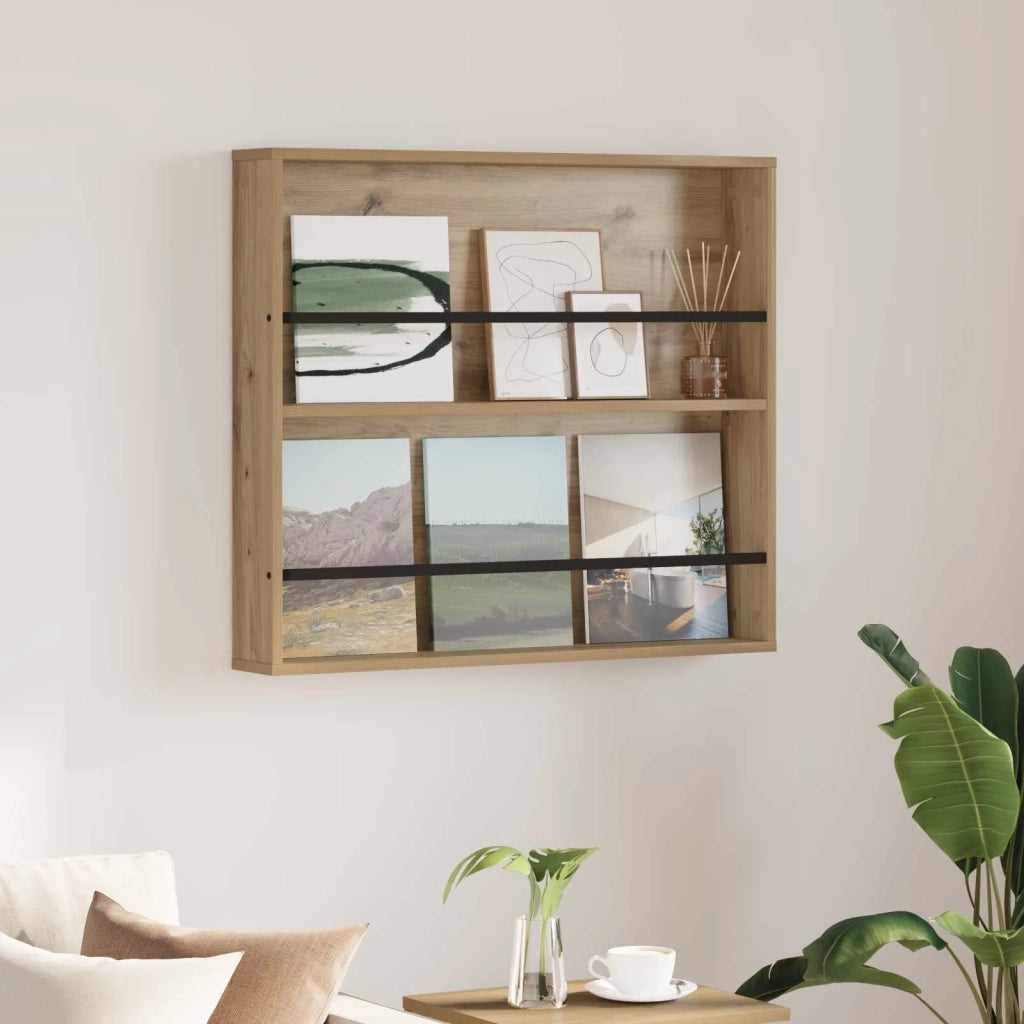 Scaffale per riviste Rovere artigianale 80 x 12 x 70 cm 890850