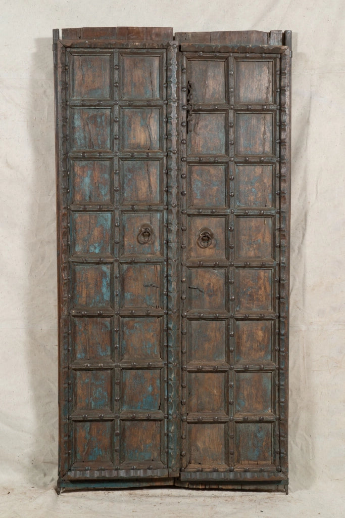 Biscottini Porta portone in legno massello e ferro da interno o da esterno vecchia e antica medievale scorrevole