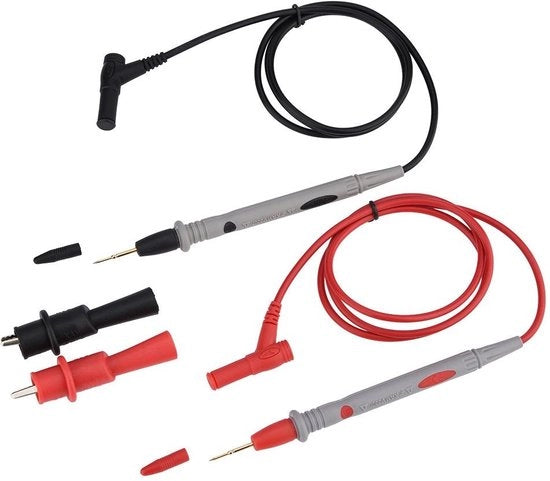 Sonda multimetro precisa con alligatore e cavo di misura 1000 V 20 A con connettore banana.