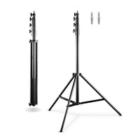 AIR 380 Deluxe Set 2 stativi per luci, altezza max 380 cm, cavalletto fotografico per flash con capacità di carico di 15 kg, treppiede per studi fotografici e outdoor