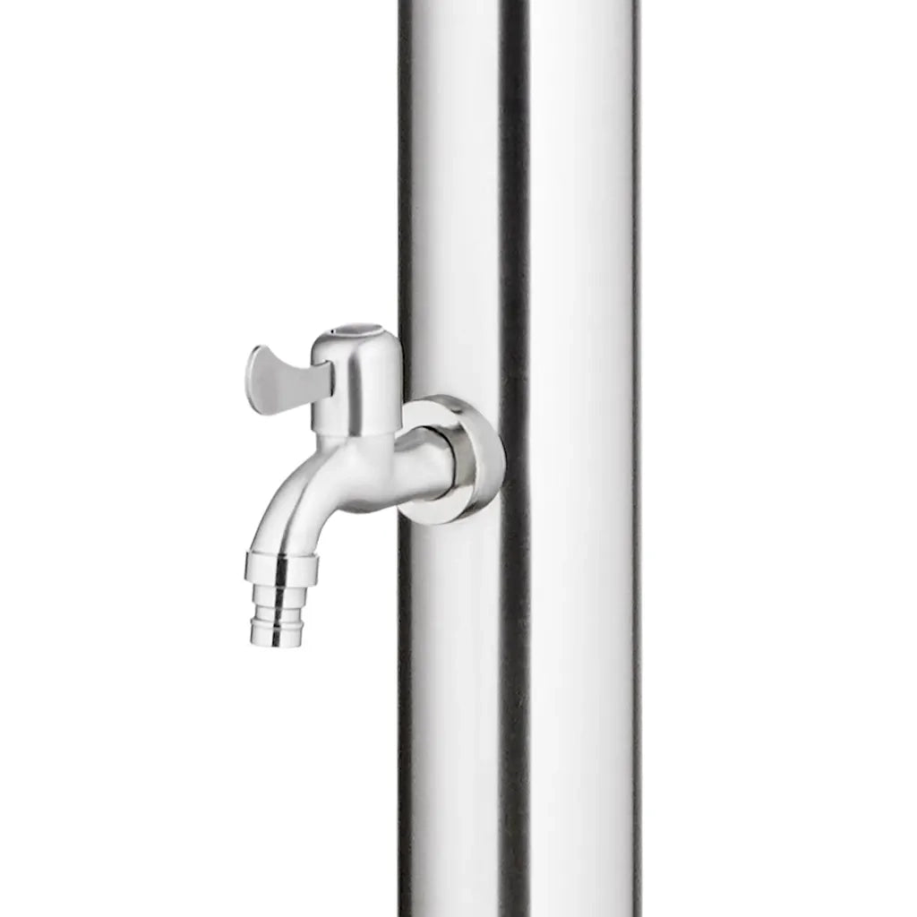Doccia da Giardino con Base Marrone 220 cm in Acciaio Inox cod mxl 53757
