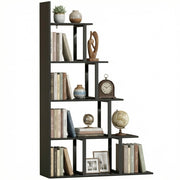 Libreria scaffale divisorio 5 livelli stile industriale ¨C zephmum ¨C nero 102x30x160 cm