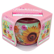 Trade Shop - Set 2pz Candela Profumata Al Florale In Vasetto Vetro Decorato Per Ambienti 85gr 473854 -