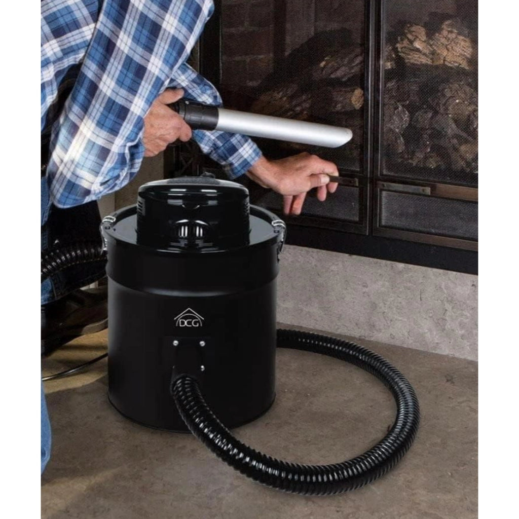 DCG Eltronic BS8800 BS8800-Aspiracenere con Motore, capacità 20lt. Tubo Flessibile in Alluminio, 1200 W, 20 Litri, Nero