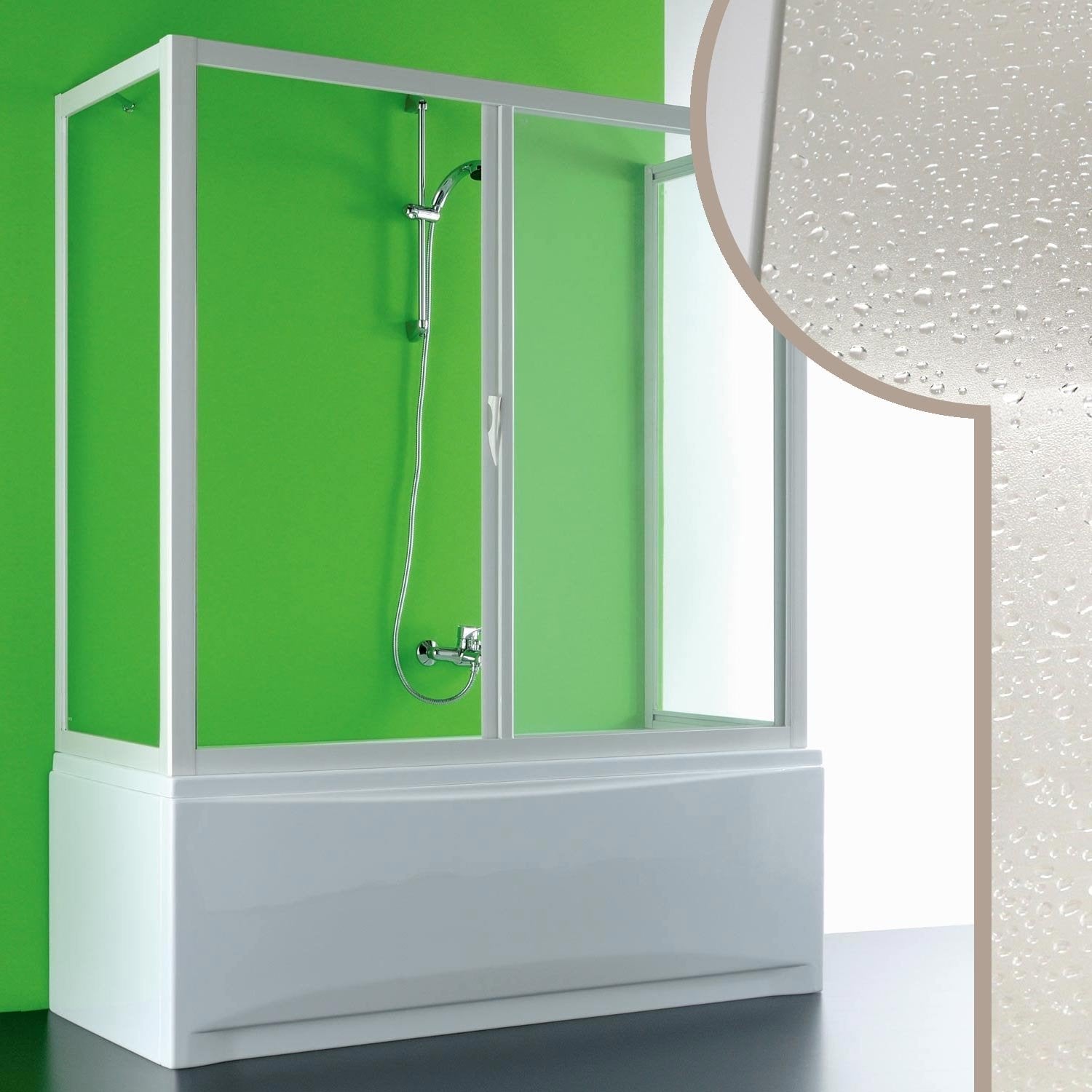 Box Doccia Sopravasca 3 lati 75x160x75 CM in Acrilico mod. Plutone con apertura laterale