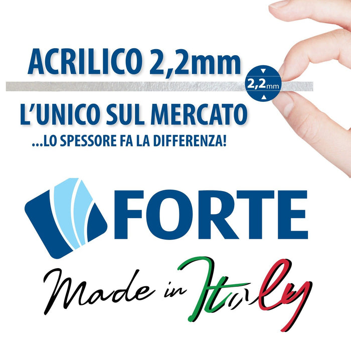 Porta Doccia Sopravasca 160 CM in Acrilico mod. Plutone 2 con apertura centrale