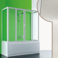 Box Doccia Sopravasca 3 lati 70x150x70 CM in Acrilico mod. Plutone 2 con apertura centrale