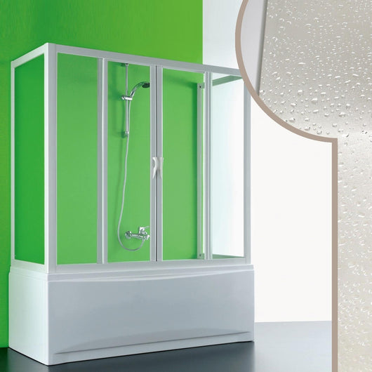 Box Doccia Sopravasca 3 lati 70x200x70 CM in Acrilico mod. Plutone 2 con apertura centrale