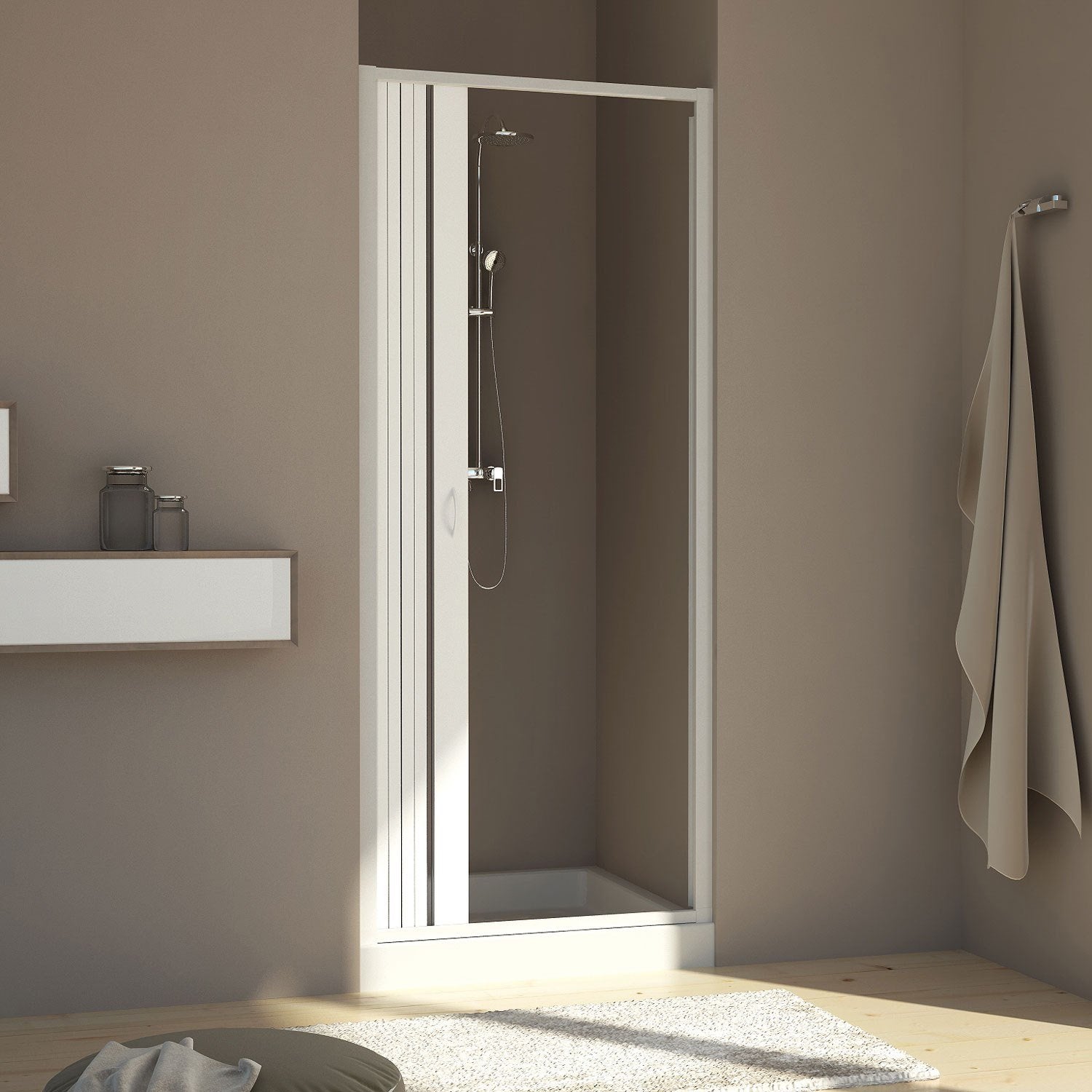 Porta Doccia 120CM H185 PVC mod. Aura Laterale