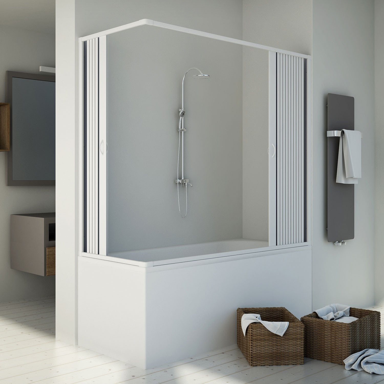 Box Doccia Sopravasca 70x160CM H150 PVC mod. Santorini Centrale