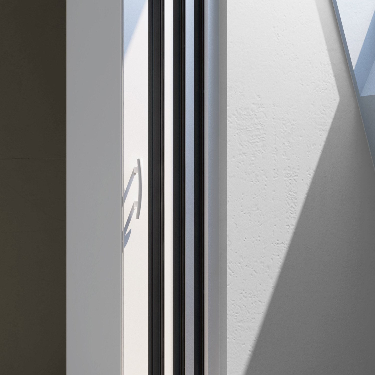 Porta Doccia in PVC 180CM H185 a soffietto con Apertura Centrale colore Bianco mod. Flex