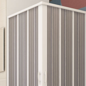 Box Doccia in PVC 80x120CM H185 a soffietto con Apertura Centrale colore Bianco mod. Flex