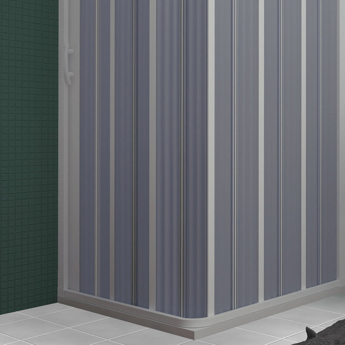 Box Doccia in PVC 100x100CM H185 a soffietto con Apertura Laterale colore Bianco mod. Flex