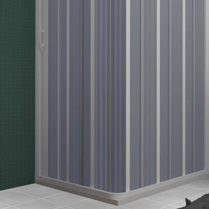 Box Doccia in PVC 90x90CM H185 a soffietto con Apertura Laterale colore Bianco mod. Flex