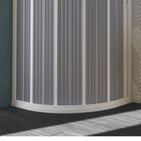 Box Doccia in PVC 100x100CM H185 a soffietto Semicircolare con Apertura Laterale colore Bianco mod. Flex