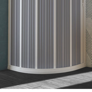 Box Doccia in PVC 100x100CM H185 a soffietto Semicircolare con Apertura Laterale colore Bianco mod. Flex