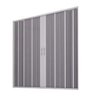 Porta Doccia Sopravasca 170 cm in PVC a soffietto con Apertura Centrale H 150 cm colore Bianco mod. Flex