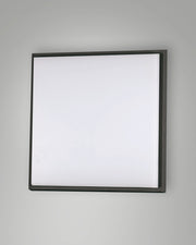 Desdy Plafoniera LED Quadrata 23W 2700lm 3000K IP54 Struttura in Alluminio e Policarbonato Nero Design Moderno Esterno Interno Codice 3314-61-101