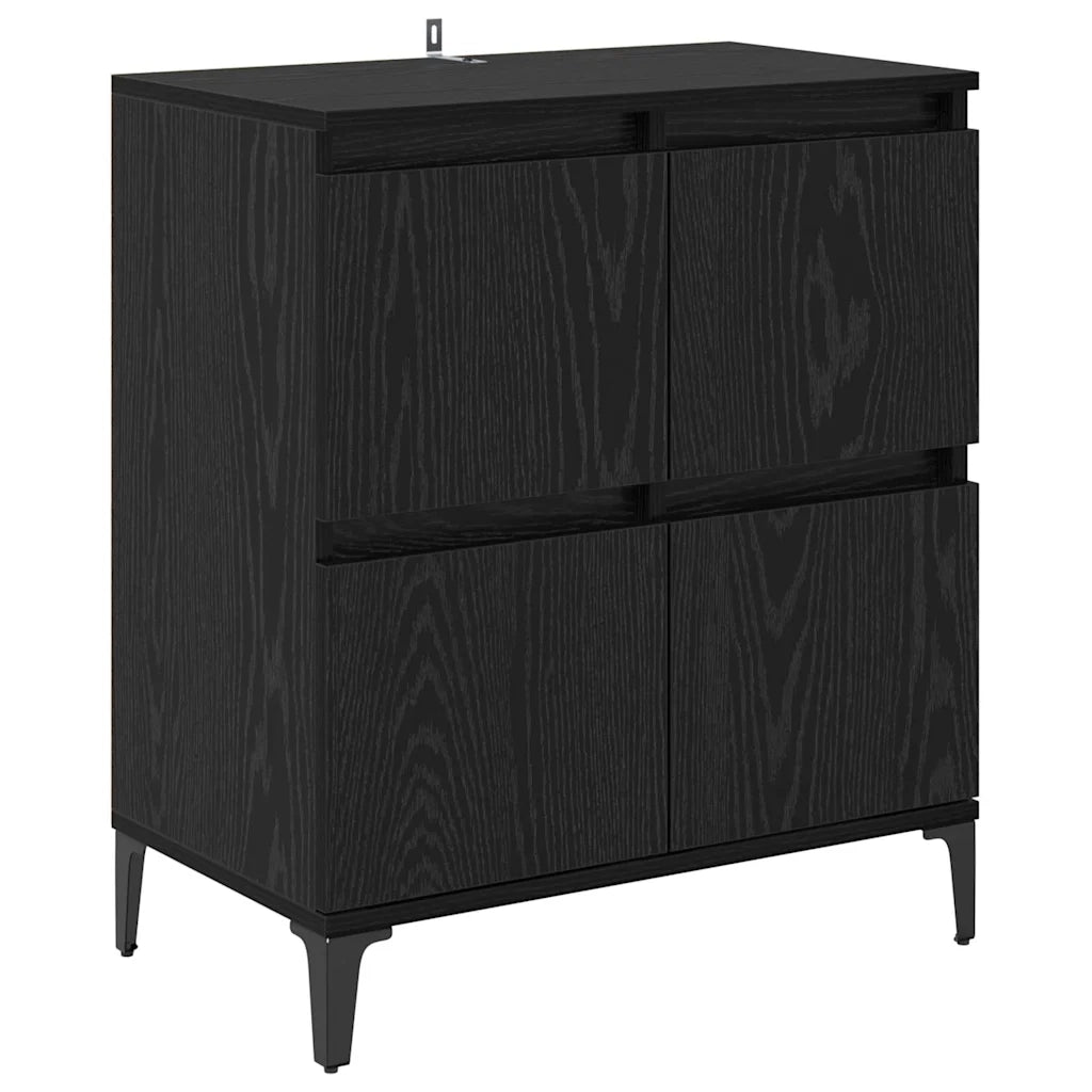 Sideboards 2 pcs Rovere Nero 60 x 35 x 70 cm Legno multistrato
