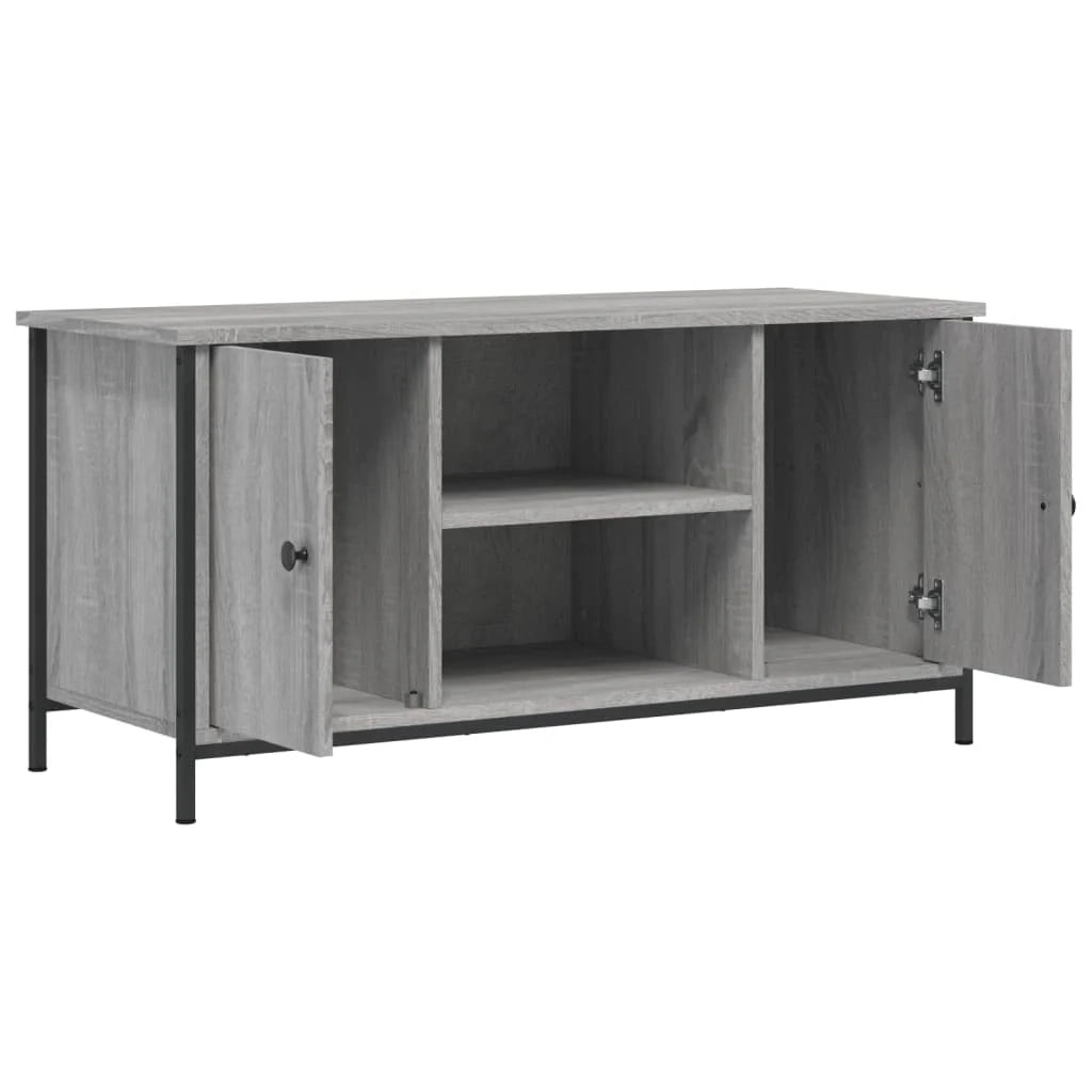 Mobile TV multimediale mensola TV credenza TV sala da pranzo soggiorno camera da letto Sonoma 100 x 40 x 50 cm legno ingegnerizzato grigio 02_0028346