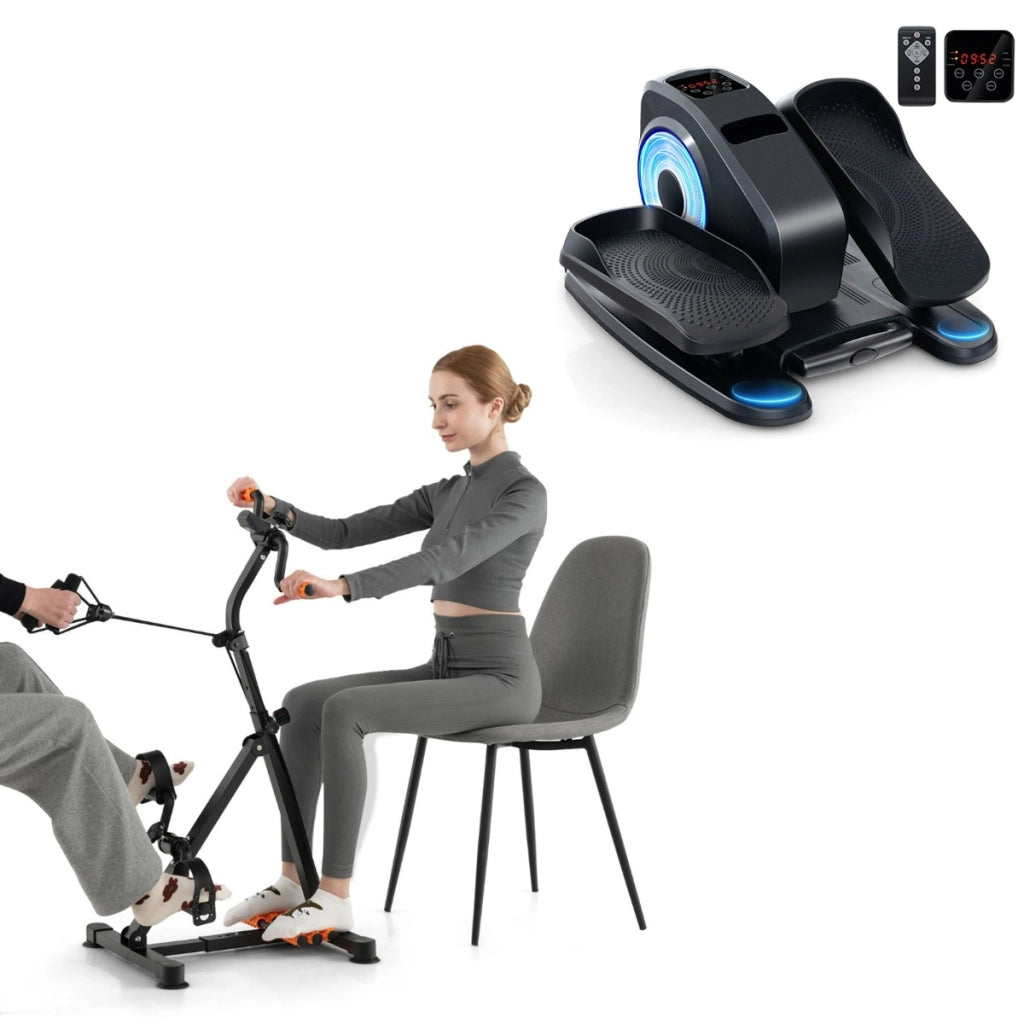 Macchina per il fitness per mani braccia gambe e macchina ellittica da scrivania, Cyclette a pedali e pedaliera elettrica silenziosa-Cardio machine
