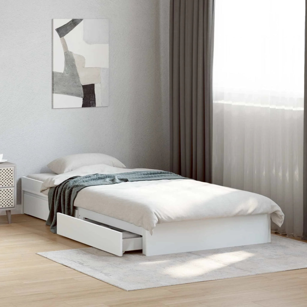 Telaio del letto con storage con cassetto Bianco 80 x 200 cm 3429589