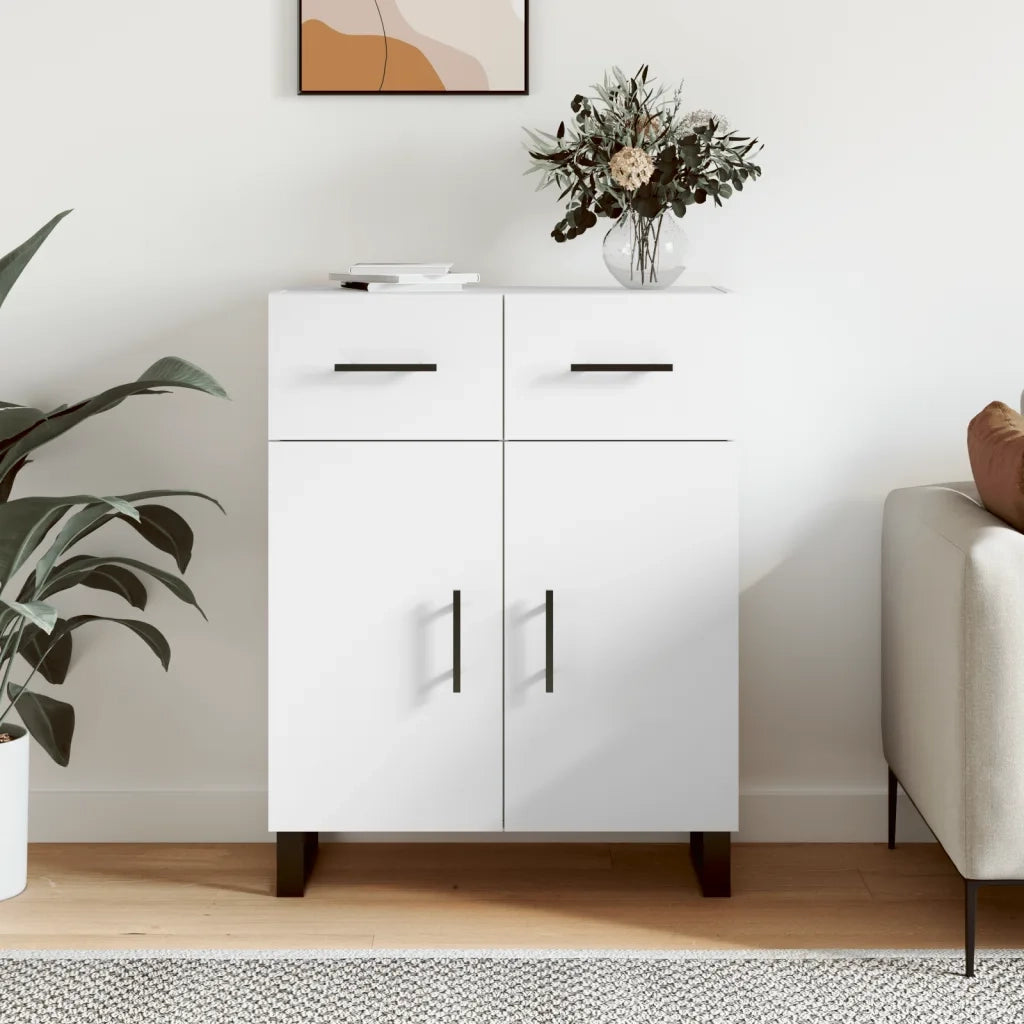 Credenza | Madia | Buffet da pranzo | Armadio da pranzo Bianca 69,5x34x90 cm in Legno Multistrato