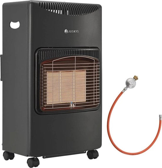 Caldaia a gas ceramica mobile 4200 watt, riscaldamento efficiente per balcone e terrazza, con 3 impostazioni di temperatura e regolatore di pressione