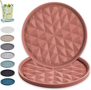 Sostituenti in Silicone - Protezione per Tavoli - per Bevande e Piante - 2 pezzi - Multicolore - Silicone