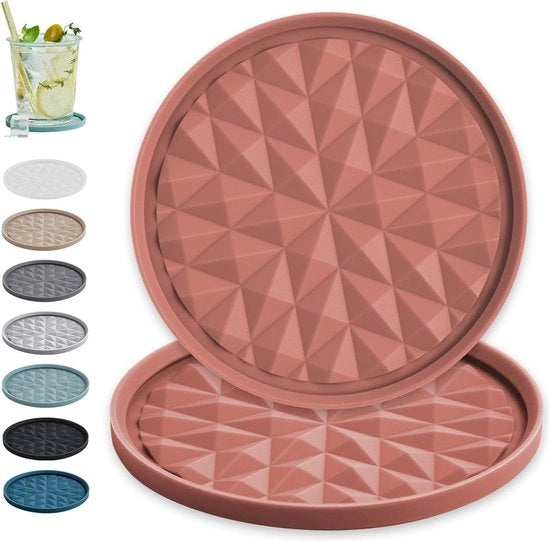 Sostituenti in Silicone - Protezione per Tavoli - per Bevande e Piante - 2 pezzi - Multicolore - Silicone