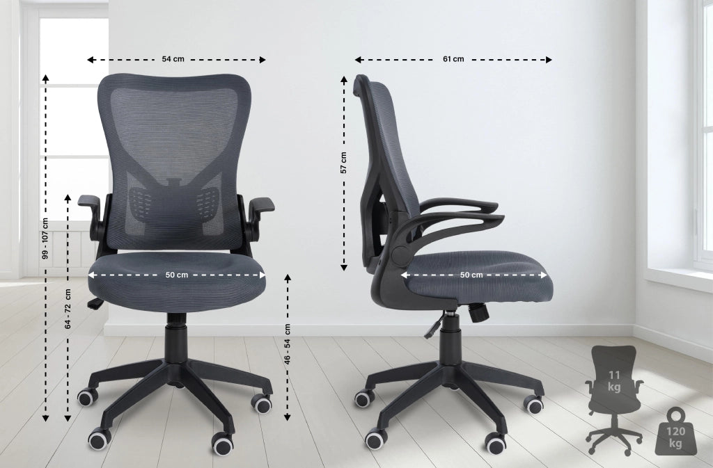 Sedia da ufficio Hudson grigio
