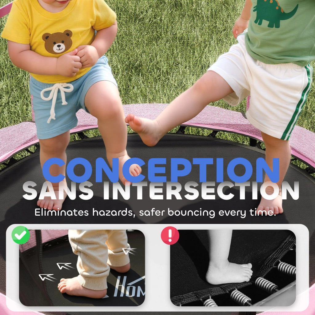 Trampolino bambini con rete sicurezza ? 1,40 m ¨C Xylo ¨C rosa
