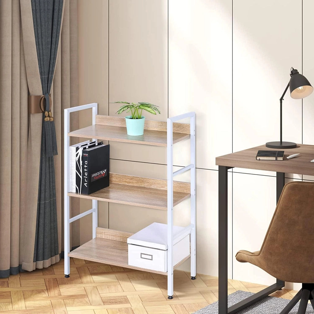 Libreria per Studio Ufficio Scaffale Mensole in Legno Fioriera Porta Piante