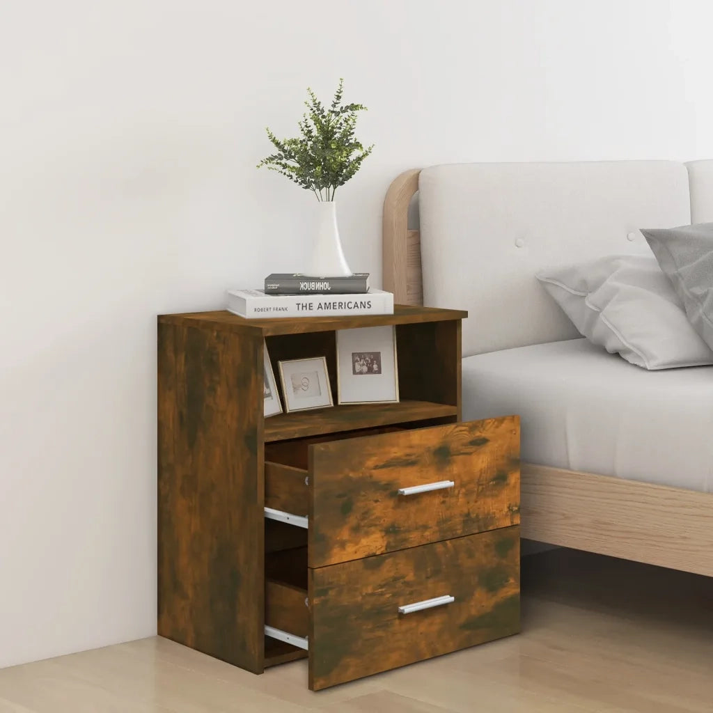 Comodino Rovere Fumo 50x32x60 cm cod mxl 29963