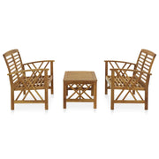 Set Divani da Giardino 3 pz | Set Salotto da Giardino in Legno Massello di Acacia