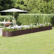 Letto Giardino Acciaio Zincato 512x80x36cm Marrone 318940