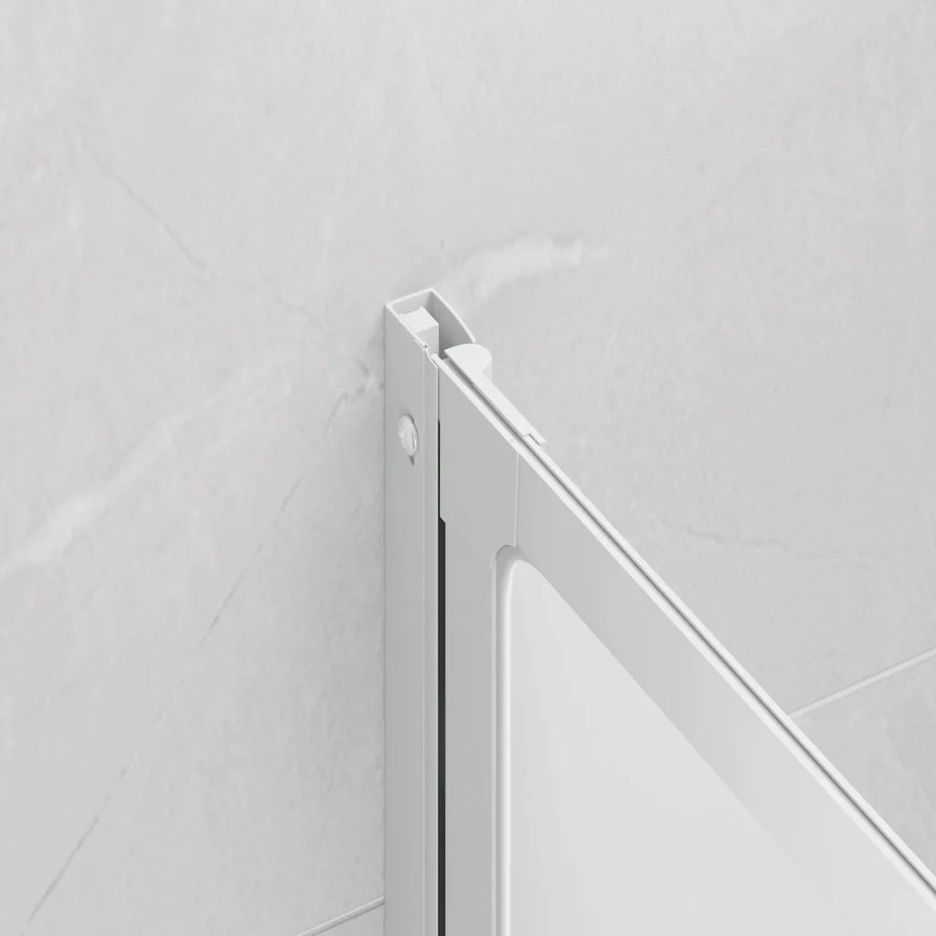 Parete per Doccia e Vasca Bagno 117x120cm 3 Pannelli Pieghevole CFW3933717