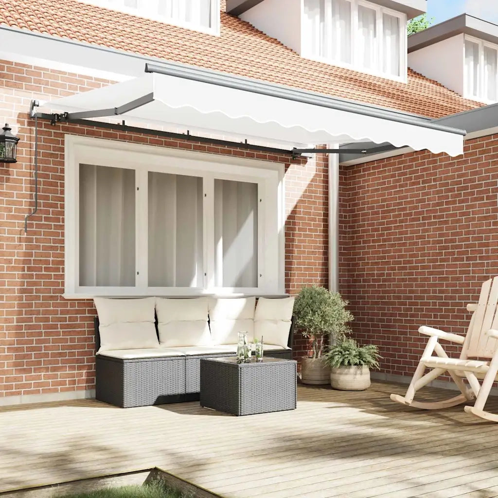 vidaXL Tenda Retrattile Bianco 300 x 200 cm Poliestere e Alluminio