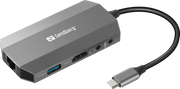 ORIGINAL Sandberg Accessori per computer Grigio 136-33 Dockingstation Sandberg USB-C 6in1 Travel Dock