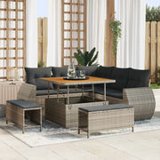 Set Divano da Giardino con cuscino 8 pcs Grigio polyrattan 3363818