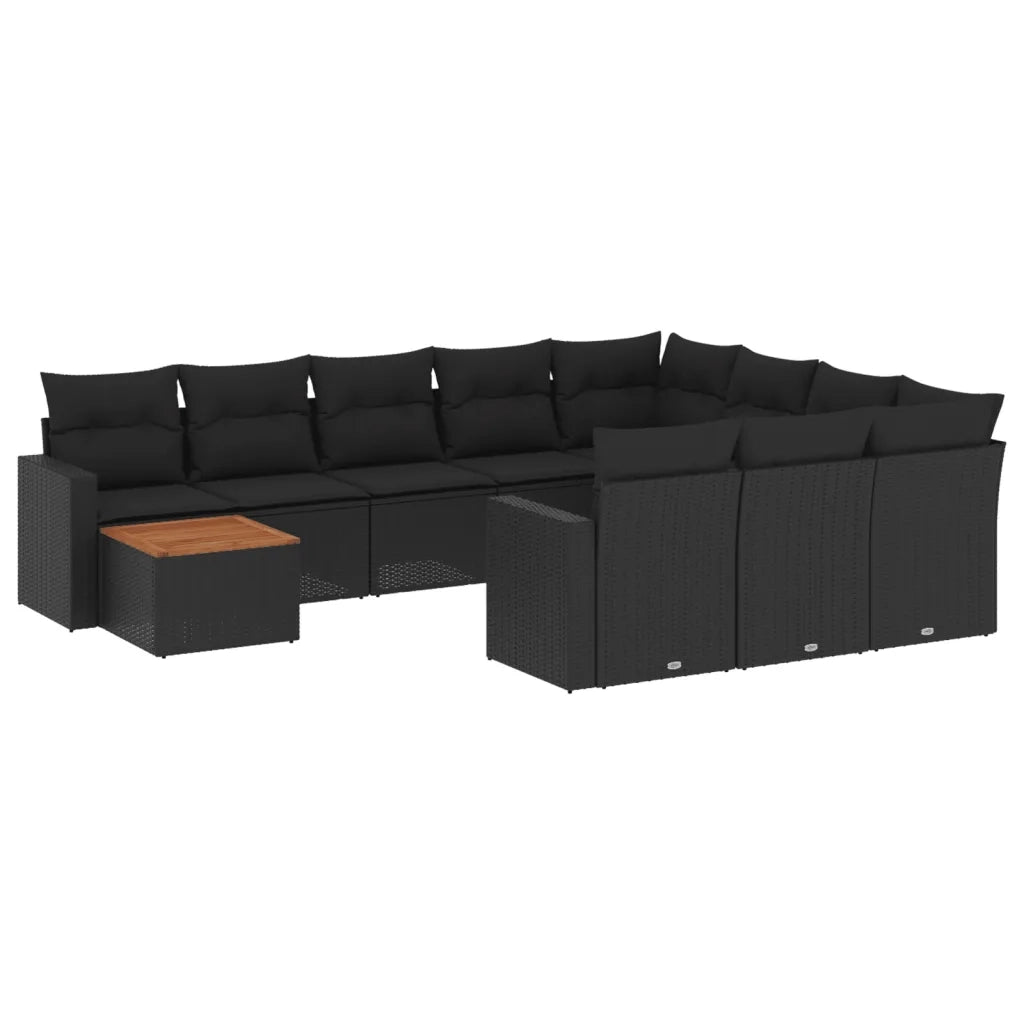 Set Divani da Giardino 11 pz con Cuscini in Polyrattan Nerocod mxl 112108