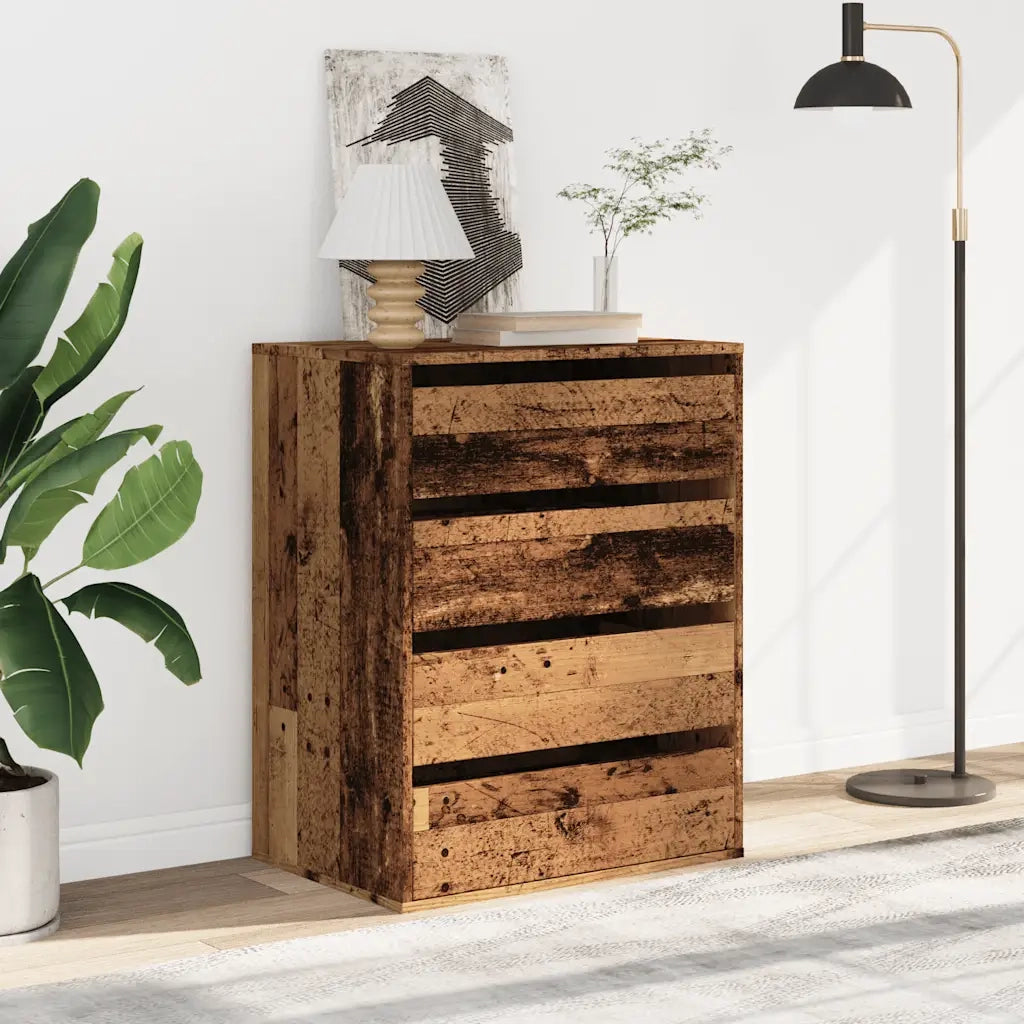 Cassettiera Angolare Legno Antico 60x41x76 cm Legno Multistrato 852877