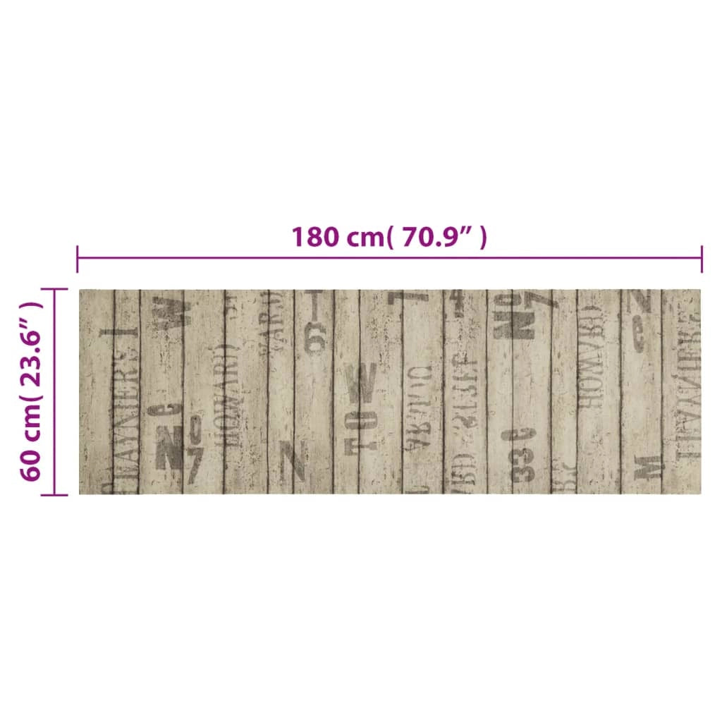 Tappetino da cucina lavabile design elegante 60 x 180 cm antiscivolo morbido velluto grigio 02_0056477