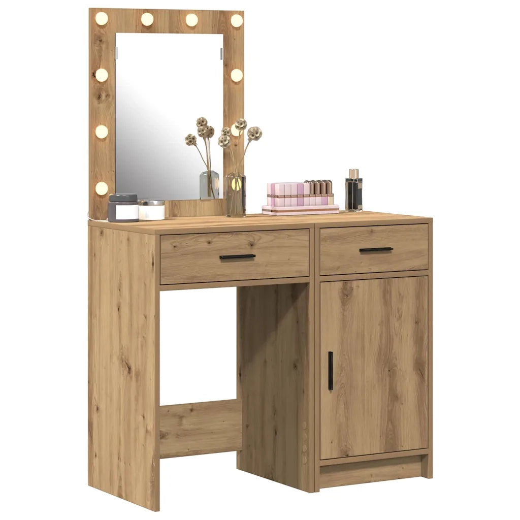 Tavolo da Trucco con cassetto 2 pcs Marrone 50 x 41 x 135 cm 3334244