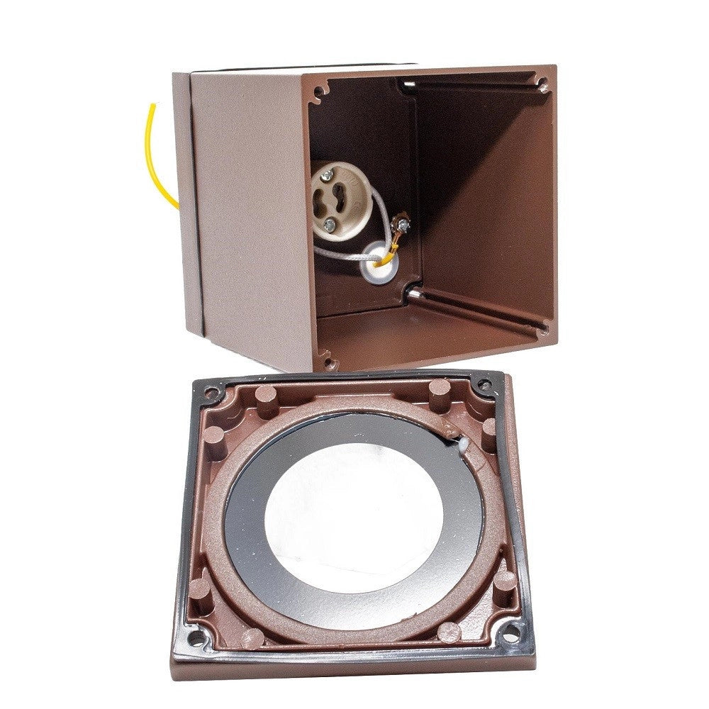 Trade Shop - Plafoniera Faretto Quadrato Soffitto Impermeabile Gu10 Vasca Box Doccia Bagno 230v -