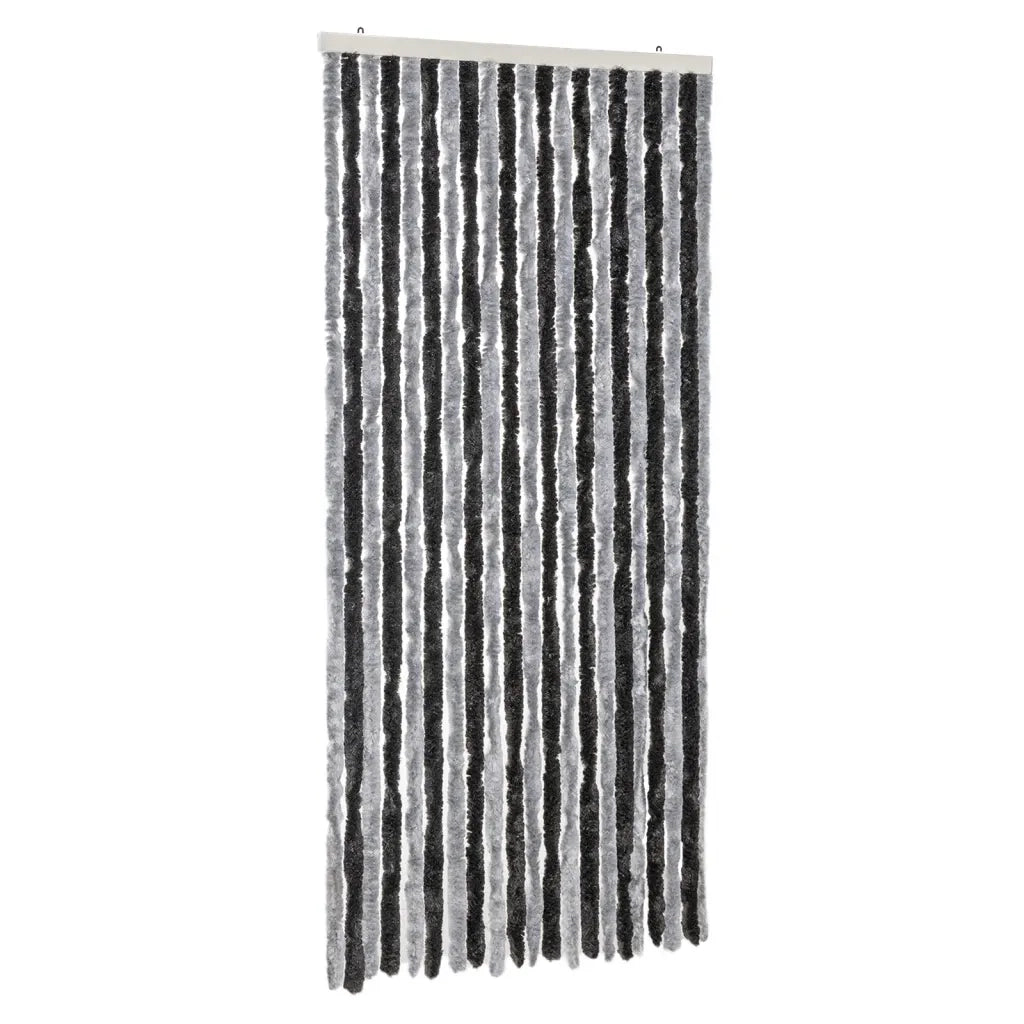 Tenda Antimosche Grigia e Nera 90x220 cm in Ciniglia CFW5715084