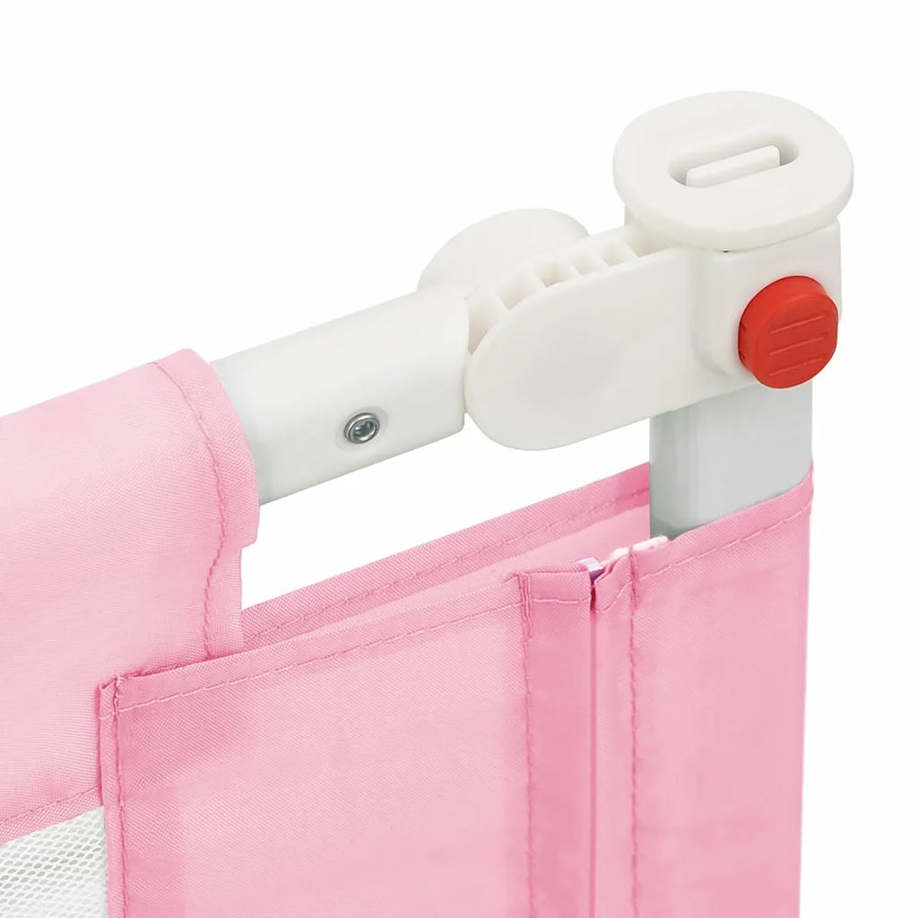 Sponda Letto di Sicurezza per Bambini Rosa 150x25 cm Tessuto 10202