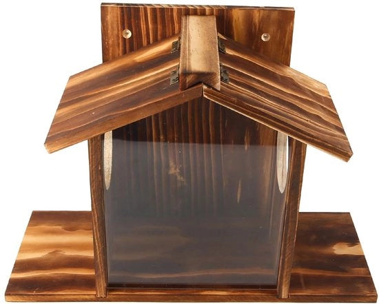 Casa Alimentatrice per Uccelli Acquaparata - Riparo per Animali in Legno - Supporti per Colonne Regolabili - Montaggio Elevato per Protezione da Predatori - Dimensioni 33 x 12,7 x 23,6 cm