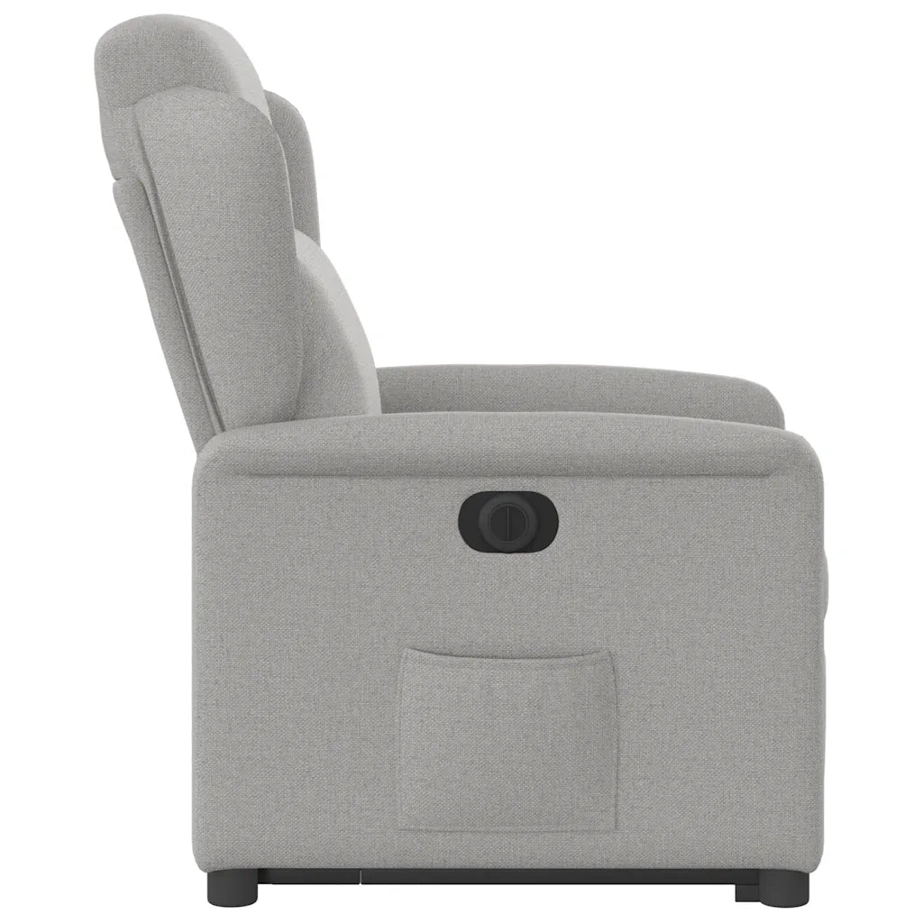 Poltrona Alzapersona Reclinabile Elettrica Grigi Nuvola Tessuto 3303163