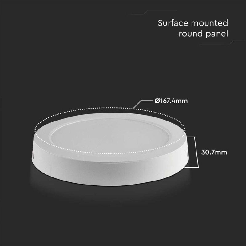 Plafoniera Pannello Led Slim Montaggio a Plafone Rotondo 12W 1200LM 6500K SKU-7875
